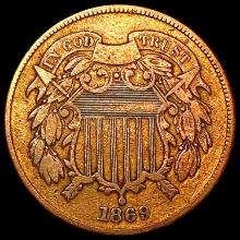 1869 Two Cent Piece CLOSELY UNCIRCULATED