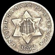 1852 Silver Three Cent NICELY CIRCULATED