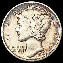 1936-D Mercury Dime NEARLY UNCIRCULATED