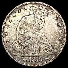 1873 Seated Liberty Half Dollar CLOSELY UNCIRCULATED