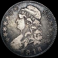 1818 / 7 Capped Bust Half Dollar NICELY CIRCULATED