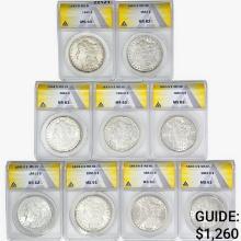 1880-1885 [9] Silver Peace Dollar ANACS MS