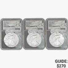 2021 [3] Silver Eagle NGC MS69 Heraldic T-1