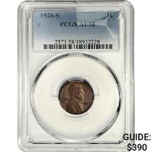 1926-S Wheat Cent PCGS AU58