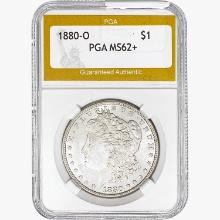 1880-O Morgan Silver Dollar PGA MS62+