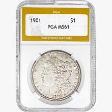 1901 Morgan Silver Dollar PGA MS61