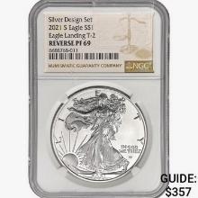 2021-S Silver Eagle NGC REV PF69 Landing T-2