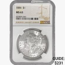 1886 Morgan Silver Dollar NGC MS63