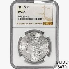 1881-S Morgan Silver Dollar NGC MS66