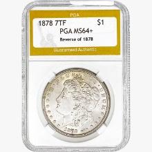 1878 Morgan Silver Dollar PGA MS64+ REV 78