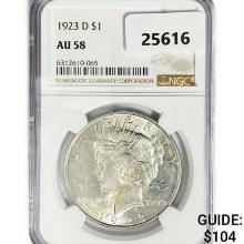 1923-D Silver Peace Dollar NGC AU58