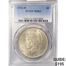 1923-D Silver Peace Dollar PCGS MS61