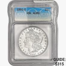 1891-O Morgan Silver Dollar ICG AU50