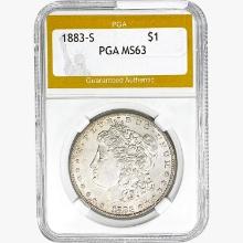 1883-S Morgan Silver Dollar PGA MS63