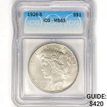 1926-S Silver Peace Dollar ICG MS63