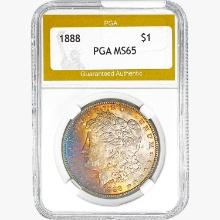 1888 Morgan Silver Dollar PGA MS65