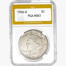 1926-D Silver Peace Dollar PGA MS63