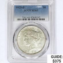 1923-D Silver Peace Dollar PCGS MS61