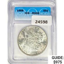 1888 Morgan Silver Dollar ICG MS66