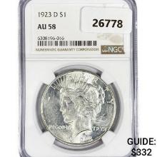 1923-D Silver Peace Dollar NGC AU58