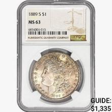 1889-S Morgan Silver Dollar NGC MS63