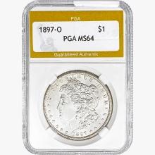 1897-O Morgan Silver Dollar PGA MS64