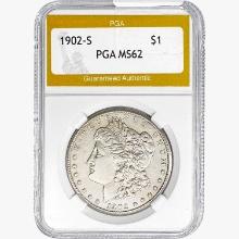 1902-S Morgan Silver Dollar PGA MS62