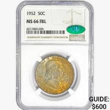 1952 CAC Franklin Half Dollar NGC MS66 FBL