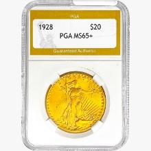1928 $20 Gold Double Eagle PGA MS65+