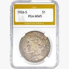 1926-S Silver Peace Dollar PGA MS65