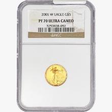 2006-W $5 1/10oz AGE NGC PF70 ULTRA CAMEO