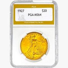 1927 $20 Gold Double Eagle PGA MS64