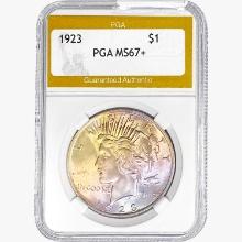 1923 Silver Peace Dollar PGA MS67+