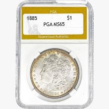 1885 Morgan Silver Dollar PGA MS65