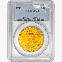 1924 $20 Gold Double Eagle PCGS MS64
