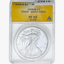 2008-W Silver Eagle ANACS PF69 DCAM