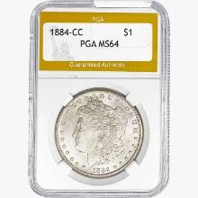 1884-CC Morgan Silver Dollar PGA MS64