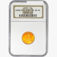 1995 Lincoln Memorial Cent NGC MS68 RD DBL DIE OBV