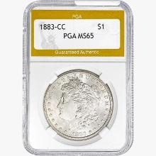 1883-CC Morgan Silver Dollar PGA MS65