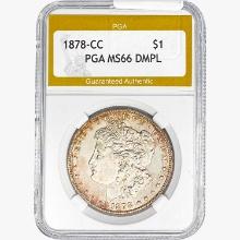 1878-CC Morgan Silver Dollar PGA MS66 DMPL