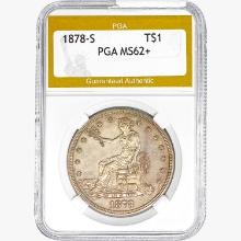 1878-S Silver Trade Dollar PGA MS62+