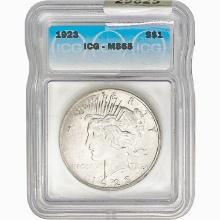 1923 Silver Peace Dollar ICG MS65