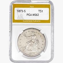 1873-S Silver Trade Dollar PGA MS62