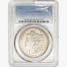 1904 Morgan Silver Dollar PCGS MS62