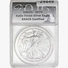 2016-W Silver Eagle ANACS SP70 Satin Finish