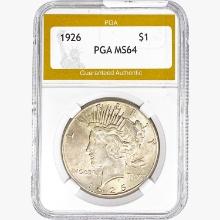 1926 Silver Peace Dollar PGA MS64