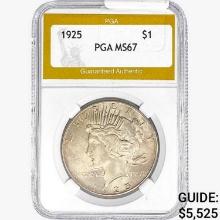 1925 Silver Peace Dollar PGA MS67