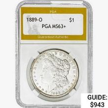 1889-O Morgan Silver Dollar PGA MS63+