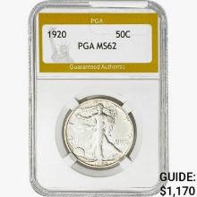 1920 Walking Liberty Half Dollar PGA MS62