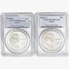 [2] 1993-S S$1 Madison PCGS PR69 DCAM